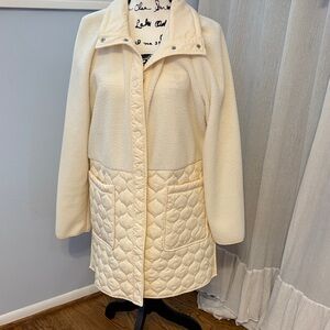 Talbot Elegant Cream Quilted Women's Coat Large